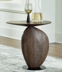 Cormmet Accent Table, Brown/Black