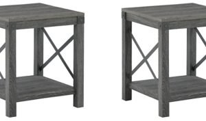 Freedan 2 End Tables, Grayish Brown