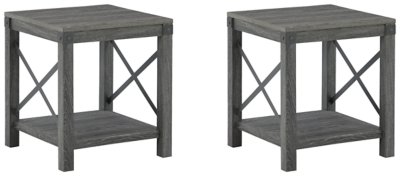 Freedan 2 End Tables, Grayish Brown