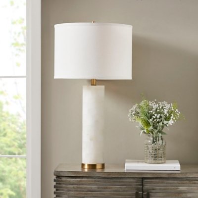 Ink+Ivy Prague Table Lamp, White/Gold