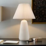 Ink+Ivy Veluna Table Lamp With Fluted, White