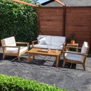 Linon Cary Outdoor Coffee Table, Natural