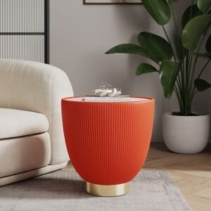 Manhattan Comfort Anderson Accent End Table, Orange
