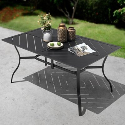 Nuu Garden Outdoor Dining Table, Black