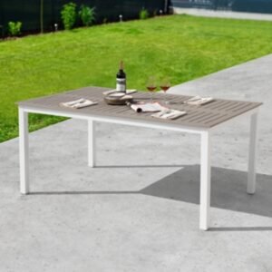 Nuu Garden Outdoor Dining Table, Brown/White
