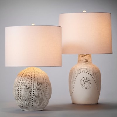 Relaxed Elegance Rhea Table Lamp, White