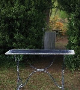 Storied Home Vintage Console Table, Grey