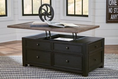 Tyler Creek Coffee Table with 1 End Table, Grayish Brown/Black