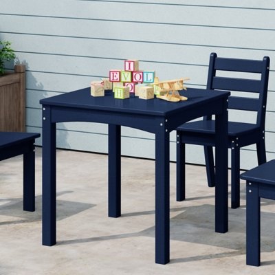 Westin Furniture Garden Party Kids Outdoor Dining Table, Navy Blue