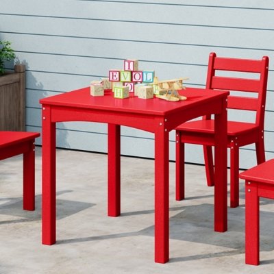 Westin Furniture Garden Party Kids Outdoor Dining Table, Red