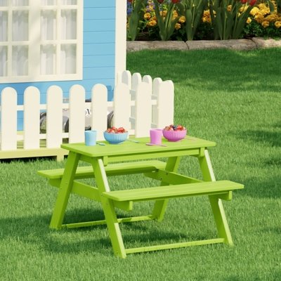 Westin Furniture Laguna Kids Outdoor Picnic Table, Lime
