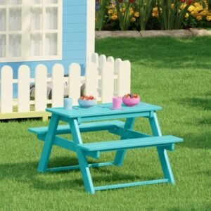 Westin Furniture Laguna Kids Outdoor Picnic Table, Turquoise