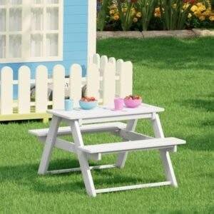 Westin Furniture Laguna Kids Outdoor Picnic Table, White