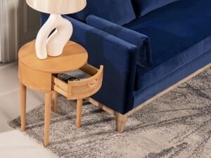Jennifer Taylor Home Cabana Side Table, Brown Oak