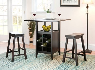 Safavieh Casey Pub Table and 2 Barstools, Espresso