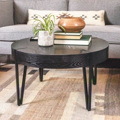 Storied Home 32" Coffee Table, Black