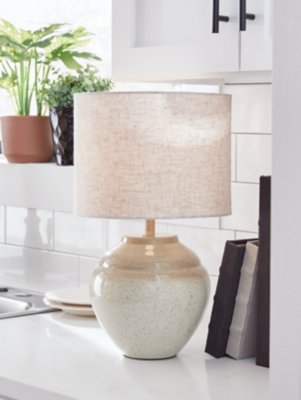 Waldish Table Lamp, Cream/Beige