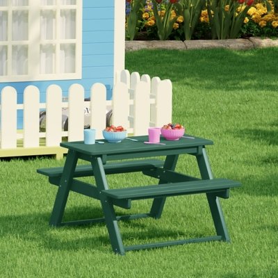 Westin Furniture Laguna Kids Outdoor Picnic Table, Dark Green