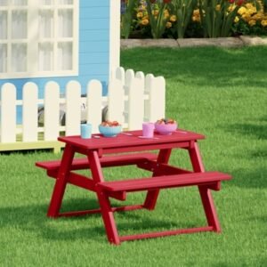 Westin Furniture Laguna Kids Outdoor Picnic Table, Red