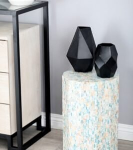 Bayberry Lane Mother of Pearl Accent Table, Blue