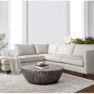 Benzara Arthur Coffee Table, Sanblasted Black