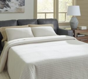 Bolsena Leather Sofa Sleeper Leather, Admiral