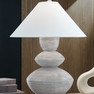 Brickdon Table Lamp, Distressed White