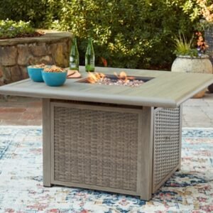 Carisbo Fire Pit Table, Beige