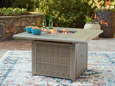 Carisbo Fire Pit Table, Beige