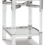 Chaseton Accent Table, Clear/Silver Finish