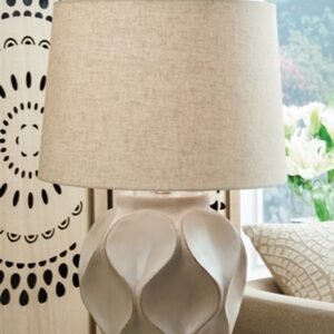 Edselham Table Lamp, Distressed Cream
