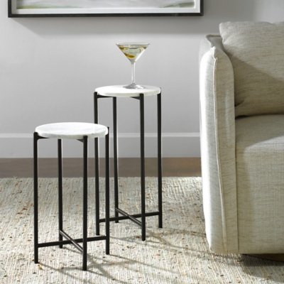 Exalted Living Accent Table (Set of 2), White