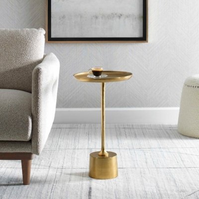 Exalted Living Antique Accent Table, Gold