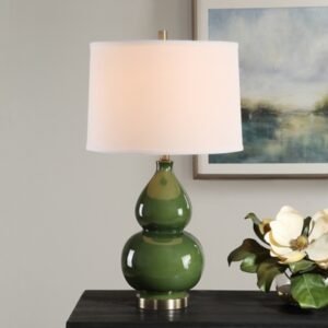 Exalted Living Illuminate Table Lamp, Green