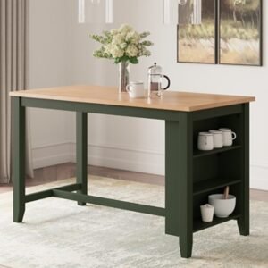 Gesthaven Counter Height Dining Table, Natural/Green, Wood