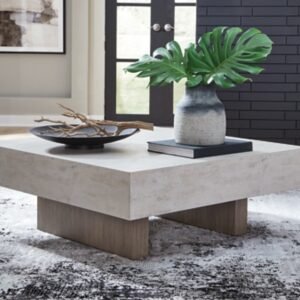 Jorlaina Coffee Table, Light Grayish Brown