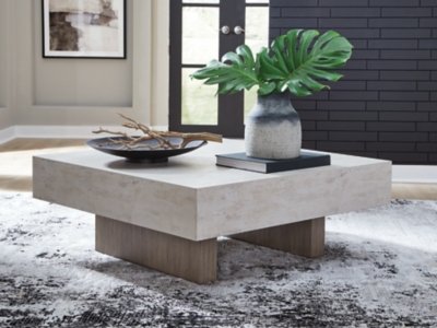 Jorlaina Coffee Table, Light Grayish Brown