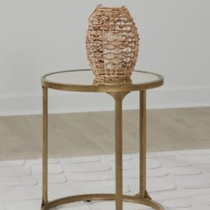 Korajane End Table, Antique Gold