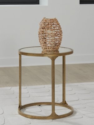 Korajane End Table, Antique Gold