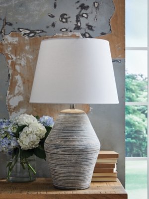 Lawrock Table Lamp, Antique Blue
