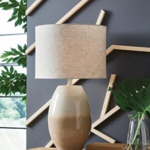 Linas Table Lamp, Cream/Beige