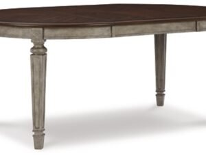 Lodenbay Oval Extendable Dining Table, Two-tone, Wood