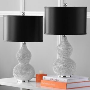 Safavieh Cylinder Table Lamp (Set of 2), Black