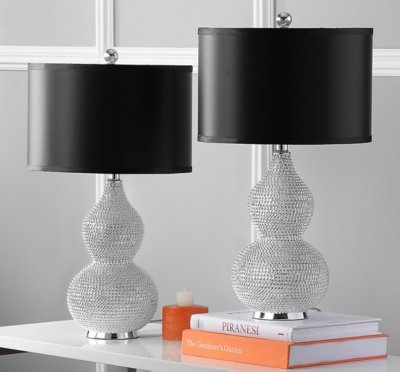 Safavieh Cylinder Table Lamp (Set of 2), Black