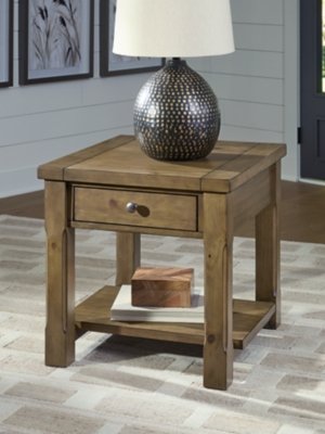Vandenmore End Table, Medium Brown