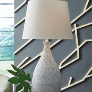 Wyattford Table Lamp, White/Black