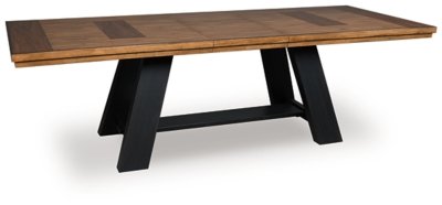 Chadworth Dining Extension Table, Brown/Black