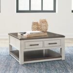Darborn Lift-Top Coffee Table, Gray/Brown