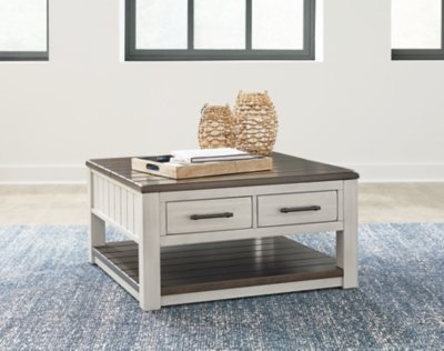 Darborn Lift-Top Coffee Table, Gray/Brown