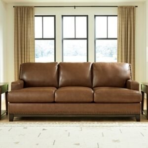 Gambellara Leather Sofa Leather, Amber